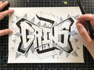Grins with Arrows arrows camiah graffiti grins hand drawn hand-drawn lettering