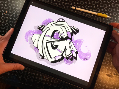 G for Grins camiah g graffiti grins hand drawn hand drawn lettering