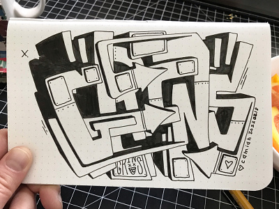Grins Panels camiah graffiti grins hand drawn hand-drawn lettering