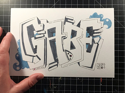 Graffiti for Gabe artwork camiah graffiti grins hand drawn hand-drawn lettering