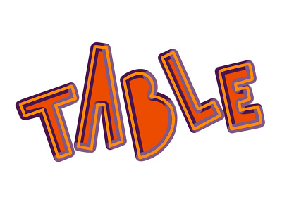 Table lettering word of the day
