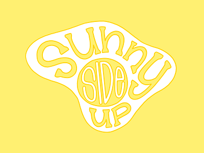 Sunny side up food hand drawn lettering