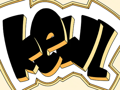 Kewl cool hand drawn kewl lettering