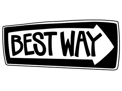 The Best Way camiah hand drawn lettering