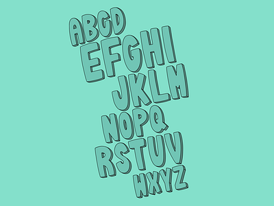 Alpha Bet alphabet camiah hand drawn lettering