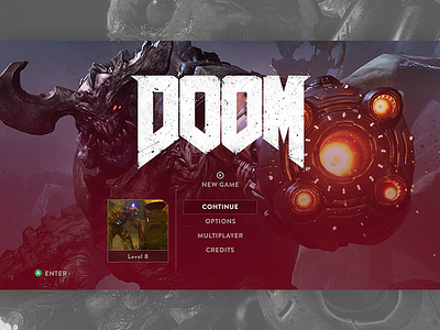 Doom concept game play ps4 redesign ui ui design videogame xbox
