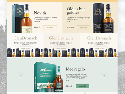 Wip site drinks flat gifts layout menu minimal redesign site web web design whisky wip