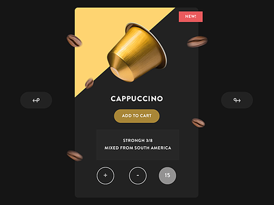 Cappuccino UI cart coffee concept interface shop ui web design