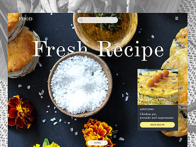 Fresh Recipe cook cuisine food interface italian landing page recipe site ui ux web design