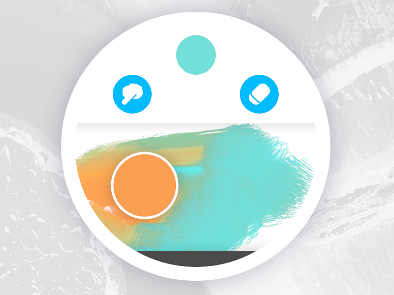 Brush Mixer concept design mixer app brush painting android moto 360 watch ux ui