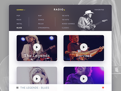 Web Radio app concept daily ui music player radio streaming ui ux web design