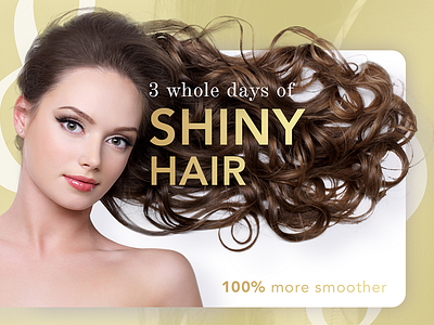 Shiny Hair concept design fashion girl gold graphic design hair visual web design
