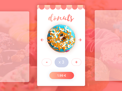 Donuts card card design donuts food sweet typography ui ux