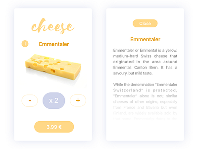 Cheese Card card cheese design food sweet typography ui ux