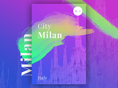 Travel Book Cover #1 book brush city concept gradient graphic design italy shapes travel typography