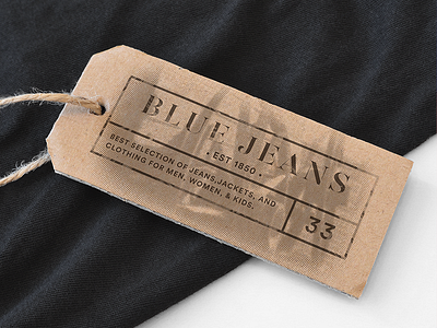 Cardboard Tag cardboard clothing fashion graphic design jeans old west print tag