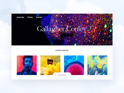 Photography Site bright colors daily ui gallery grid photo photography site ui web design