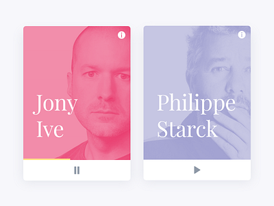 Podcasts card concept daily ui interface player podcast radio ui