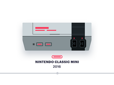 Nintendo Classic Mini console drawing flat gaming illustration nes nintendo vector videogame