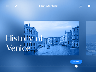 Time Machine app concept history italy time machine ui venice web design