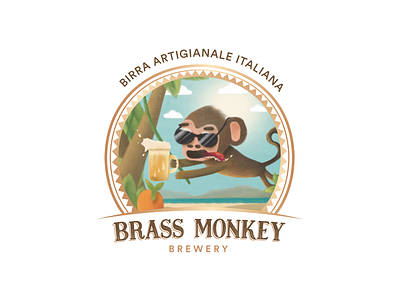 Logo Brass Monkey beer brand brewery logo monkey