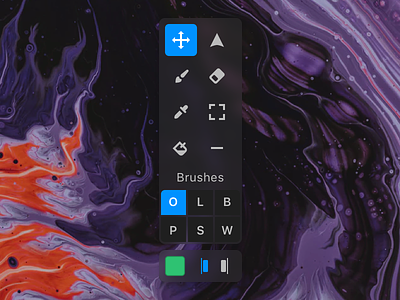 Toolbar UI app background blur icons toolbar ui