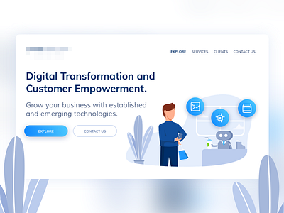 Landing Illustration ai chatbot design drawing illustration landing page robotics site ui web design