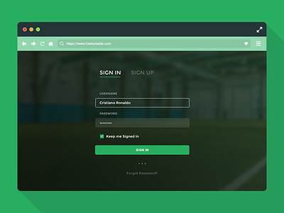 Login Page | Futeboladas Prototype desktop form login ui ux
