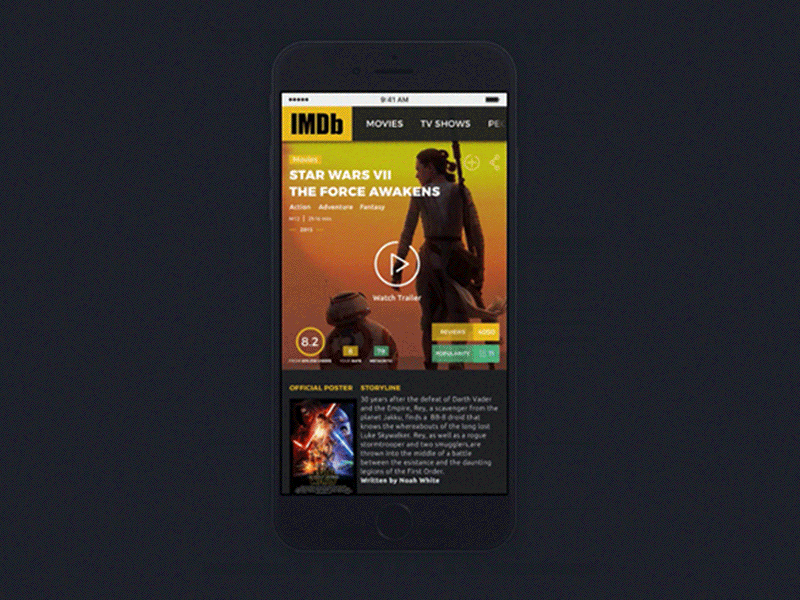 Imdb Redesign Website | Work In Progress app database design mobile redesign ui ux web website