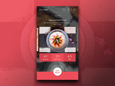 Spin The Fork | Restaurants App app design gif layout mobile ui ux web