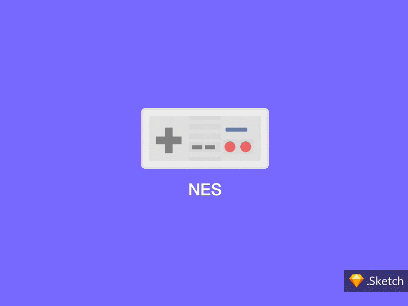 Retro Games Controllers | Icons Illustration - Sketch Download