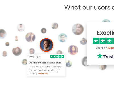 Trustpilot - Ratings/Reviews Section - Website about us design interface ui user experience ux web website
