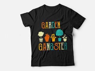 Garden Gangster T-Shirt 3d animation app branding design garden garden shirt gardening graphic design hobby illustration leopard nurse shirt logo motion graphics tshirt ui vector