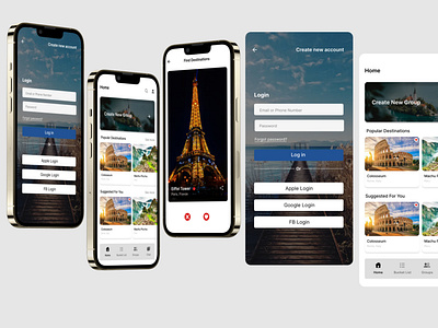 Travel App app branding design graphic design ui ux