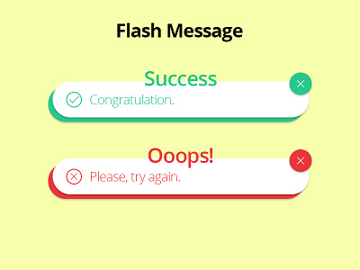 Daily Ui #011 - Flash Message 011 dailyui flash message interection design ui ui ux designer ux
