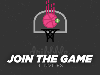 Join The Game ball basket dribbble illustration illustrator invites join the game photoshop players shot