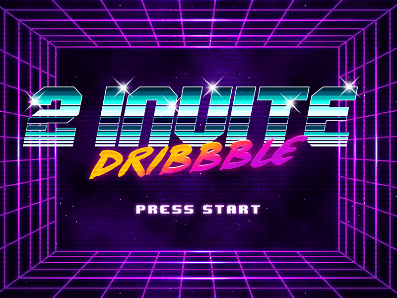 VINTAGE DRIBBBLE INVITATIONS 80s 80s style arcade dribbble dribbble best shot game gaming invitation invite invite2 join dribbble player space vintage