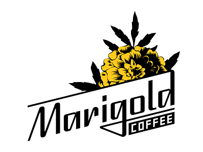 Marigold Coffee Logo illustration logo script typography