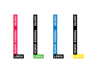 Centro Federico Garcia Lorca color icon identty logo system typography wordmark