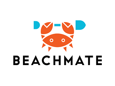 Beachmate Logo Concept icon illustration logo mascot typography wordmark