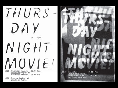 Thursday Night Movie Poster design poster typography