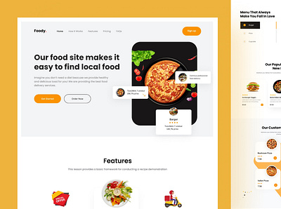 Fast Food / Restaurant Single Business Web Application web design