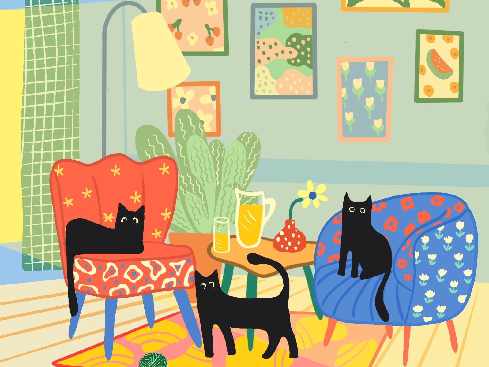 Spring Kitties by Darejan Toria on Dribbble