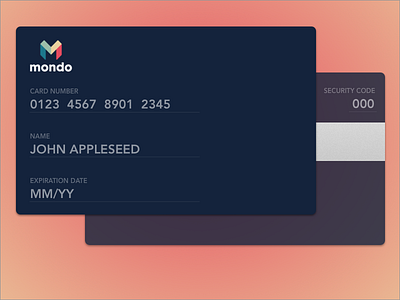 Credit Card Checkout - DailyUI - 002 002 checkout credit card dailyui form mondo ui ux