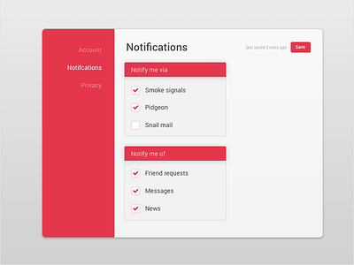 Settings - DailyUI - 007