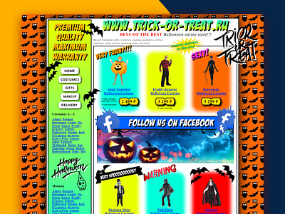 "Design Something Spooky!" they said. "It'll be fun" they said. awful design dribbbleweeklywarmup halloween scary spooky trickortreat web
