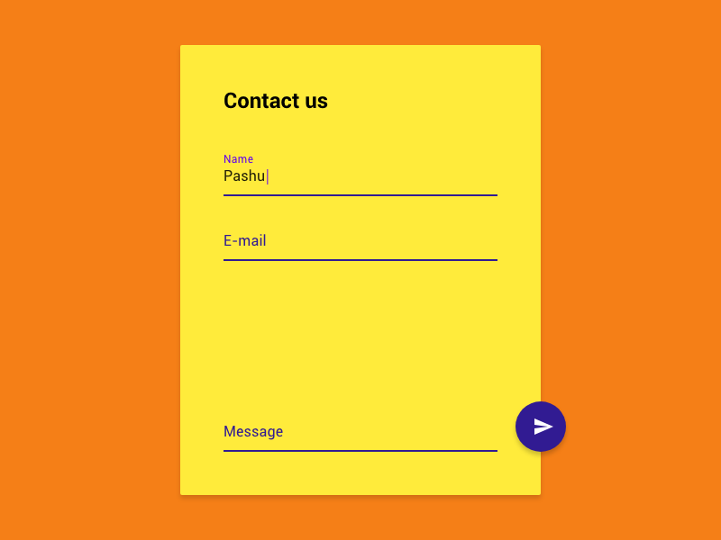 Contact Us / Daily UI 028 contact us contacts form material contact 028 daily ui