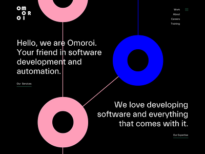 Omoroi clean flat hero minimal ui web web development webdesign