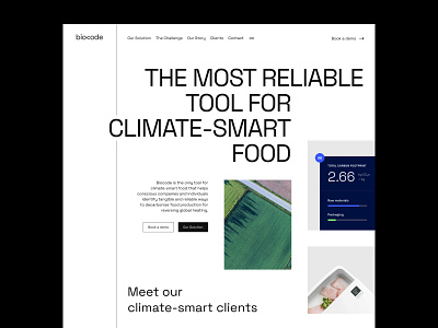 Biocode Homepage flat hero landing minimal web