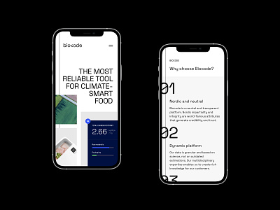 Biocode.io Homepage mobile views